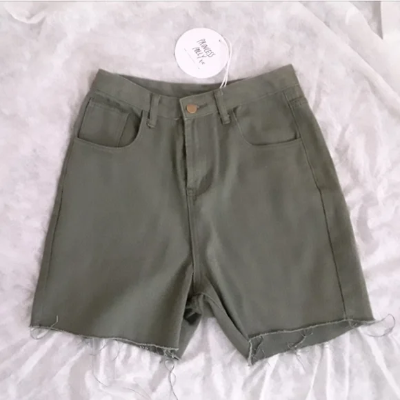 Princess Polly Abel High Waisted Denim Shorts NWT - Picture 4 of 7